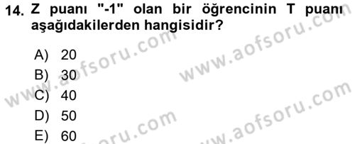 Öğretimde Planlama Ve Değerlendirme Dersi 2017 - 2018 Yılı 3 Ders Sınav Soruları 14. Soru