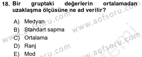 Öğretimde Planlama Ve Değerlendirme Dersi 2017 - 2018 Yılı 3 Ders Sınav Soruları 18. Soru