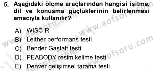 Öğretimde Planlama Ve Değerlendirme Dersi 2017 - 2018 Yılı 3 Ders Sınav Soruları 5. Soru