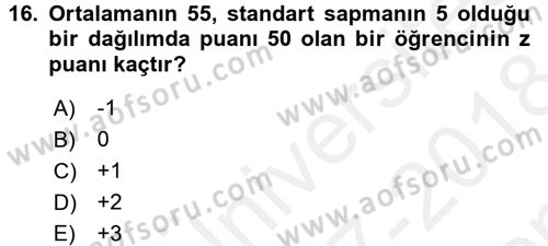 Öğretimde Planlama Ve Değerlendirme Dersi 2017 - 2018 Yılı (Final) Dönem Sonu Sınav Soruları 16. Soru