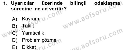 Çocuk Gelişimi Dersi 2017 - 2018 Yılı 3 Ders Sınav Soruları 1. Soru
