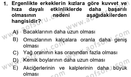Çocuk Gelişimi Dersi 2017 - 2018 Yılı (Final) Dönem Sonu Sınav Soruları 1. Soru