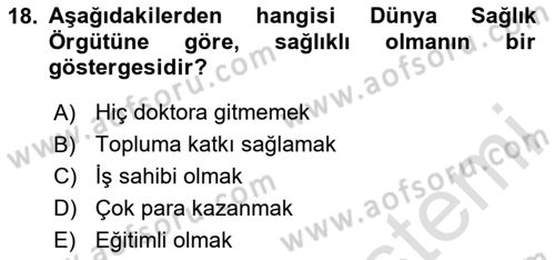 Gelişimsel Tanı Ve Değerlendirme Yöntemleri Dersi 2023 - 2024 Yılı (Final) Dönem Sonu Sınav Soruları 18. Soru