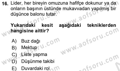 Çocuk Ve Drama Dersi Ara Sınavı Deneme Sınav Soruları 16. Soru