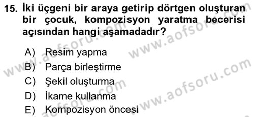 Çocuk Ve Oyun Dersi 2016 - 2017 Yılı 3 Ders Sınav Soruları 15. Soru