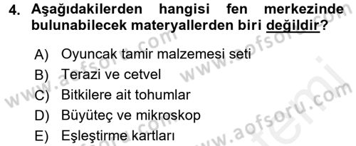 Çocuk Ve Oyun Dersi 2017 - 2018 Yılı (Final) Dönem Sonu Sınav Soruları 4. Soru