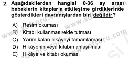 Çocuk Edebiyatı Ve Medya Dersi 2016 - 2017 Yılı (Final) Dönem Sonu Sınav Soruları 2. Soru