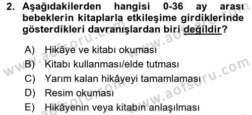 Çocuk Edebiyatı Ve Medya Dersi 2017 - 2018 Yılı 3 Ders Sınav Soruları 2. Soru