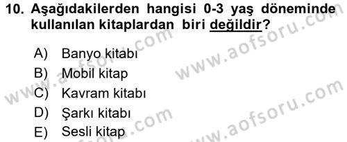 Çocuk Edebiyatı Ve Medya Dersi Ara Sınavı Deneme Sınav Soruları 10. Soru