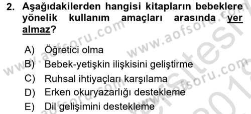 Çocuk Edebiyatı Ve Medya Dersi Ara Sınavı Deneme Sınav Soruları 2. Soru