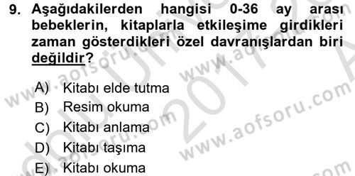 Çocuk Edebiyatı Ve Medya Dersi Ara Sınavı Deneme Sınav Soruları 9. Soru