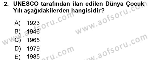 Çocuk Edebiyatı Ve Medya Dersi 2017 - 2018 Yılı (Final) Dönem Sonu Sınav Soruları 2. Soru