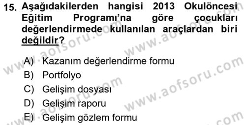 Kurum Uygulamaları Dersi 2016 - 2017 Yılı (Vize) Ara Sınavı 15. Soru