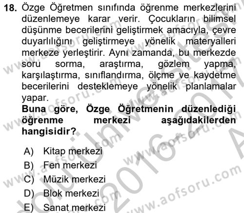 Kurum Uygulamaları Dersi 2016 - 2017 Yılı (Vize) Ara Sınav Soruları 18. Soru