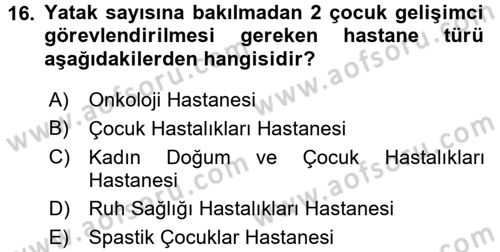 Kurum Uygulamaları Dersi 2016 - 2017 Yılı (Final) Dönem Sonu Sınav Soruları 16. Soru