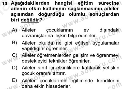 Kurum Uygulamaları Dersi 2017 - 2018 Yılı (Vize) Ara Sınav Soruları 10. Soru