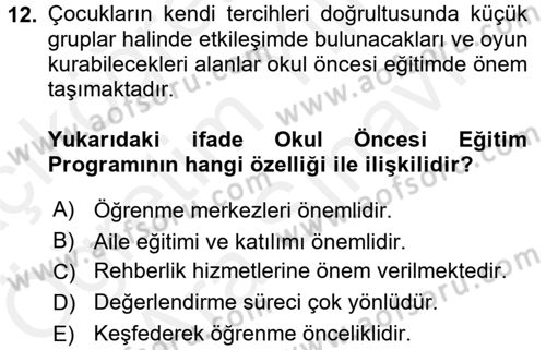 Kurum Uygulamaları Dersi 2017 - 2018 Yılı (Vize) Ara Sınav Soruları 12. Soru