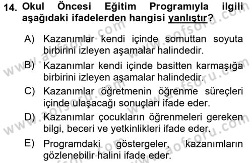 Kurum Uygulamaları Dersi 2017 - 2018 Yılı (Vize) Ara Sınav Soruları 14. Soru
