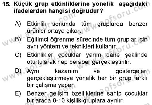 Kurum Uygulamaları Dersi 2017 - 2018 Yılı (Vize) Ara Sınav Soruları 15. Soru