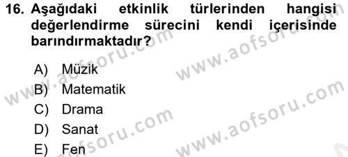 Kurum Uygulamaları Dersi 2017 - 2018 Yılı (Vize) Ara Sınav Soruları 16. Soru