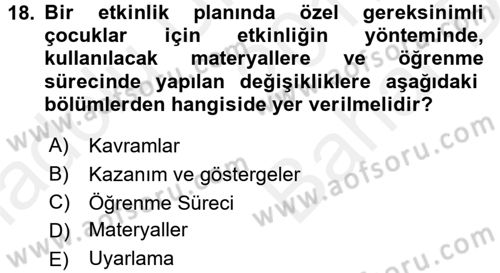 Kurum Uygulamaları Dersi 2017 - 2018 Yılı (Vize) Ara Sınav Soruları 18. Soru