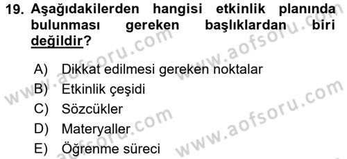 Kurum Uygulamaları Dersi 2017 - 2018 Yılı (Vize) Ara Sınavı 19. Soru