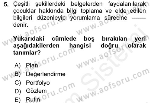 Kurum Uygulamaları Dersi 2017 - 2018 Yılı (Vize) Ara Sınav Soruları 5. Soru