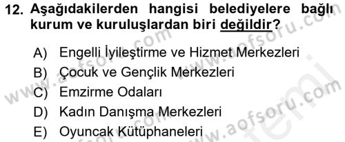 Kurum Uygulamaları Dersi 2017 - 2018 Yılı (Final) Dönem Sonu Sınav Soruları 12. Soru