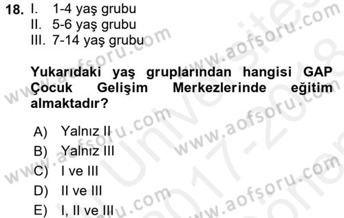 Kurum Uygulamaları Dersi 2017 - 2018 Yılı (Final) Dönem Sonu Sınav Soruları 18. Soru