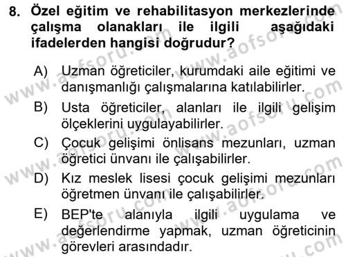 Kurum Uygulamaları Dersi 2017 - 2018 Yılı (Final) Dönem Sonu Sınav Soruları 8. Soru