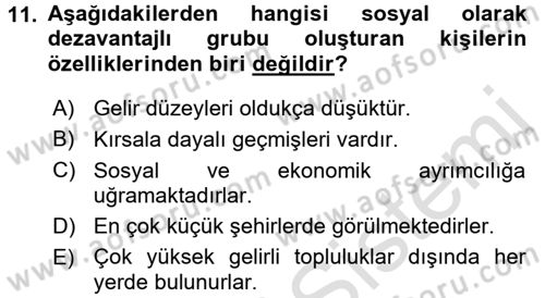 Çocuk Gelişiminde Program Dersi Ara Sınavı Deneme Sınav Soruları 11. Soru