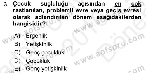 Çocuk Gelişiminde Program Dersi 2016 - 2017 Yılı (Final) Dönem Sonu Sınav Soruları 3. Soru