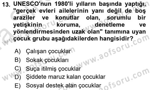 Çocuk Gelişiminde Program Dersi Ara Sınavı Deneme Sınav Soruları 13. Soru