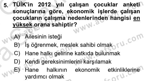 Çocuk Gelişiminde Program Dersi Ara Sınavı Deneme Sınav Soruları 5. Soru