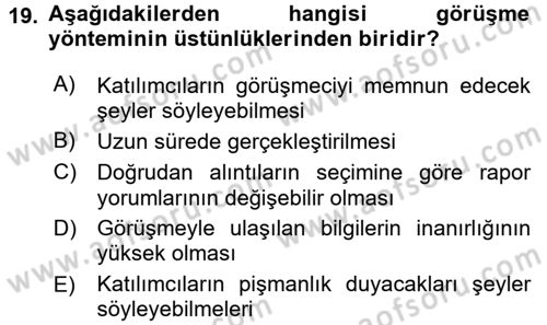 Çocukları Tanıma Ve Değerlendirme Dersi 2017 - 2018 Yılı (Vize) Ara Sınav Soruları 19. Soru