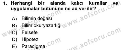 Çocuk, Bilim Ve Teknoloji Dersi 2016 - 2017 Yılı 3 Ders Sınav Soruları 1. Soru