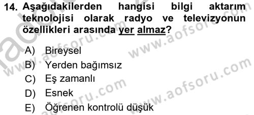 Çocuk, Bilim Ve Teknoloji Dersi 2016 - 2017 Yılı 3 Ders Sınav Soruları 14. Soru