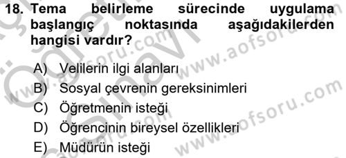 Çocuk, Bilim Ve Teknoloji Dersi 2016 - 2017 Yılı 3 Ders Sınav Soruları 18. Soru