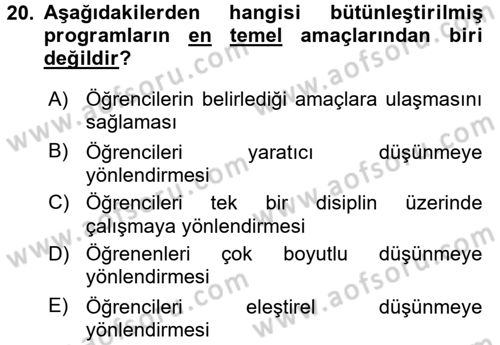 Çocuk, Bilim Ve Teknoloji Dersi 2016 - 2017 Yılı 3 Ders Sınav Soruları 20. Soru