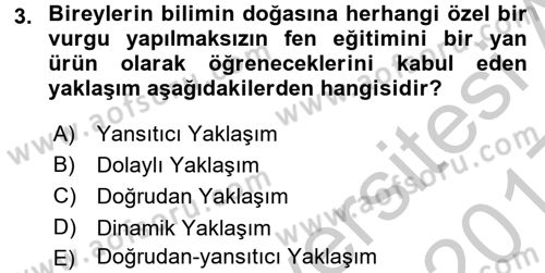 Çocuk, Bilim Ve Teknoloji Dersi 2016 - 2017 Yılı 3 Ders Sınav Soruları 3. Soru