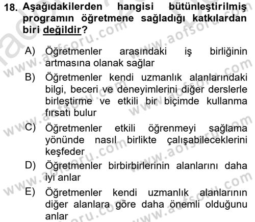 Çocuk, Bilim Ve Teknoloji Dersi 2016 - 2017 Yılı (Final) Dönem Sonu Sınav Soruları 18. Soru