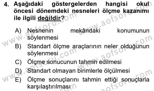 Çocuk, Bilim Ve Teknoloji Dersi 2016 - 2017 Yılı (Final) Dönem Sonu Sınav Soruları 4. Soru