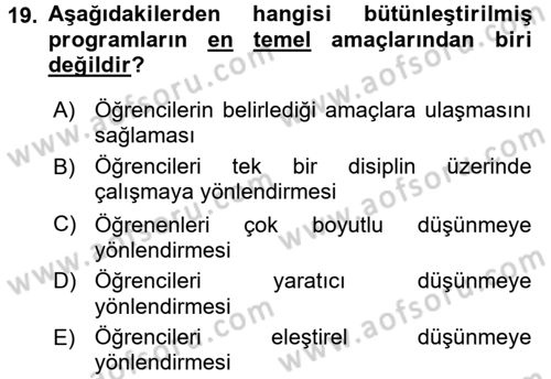 Çocuk, Bilim Ve Teknoloji Dersi 2017 - 2018 Yılı 3 Ders Sınavı 19. Soru