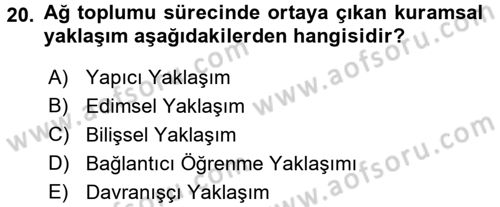 Çocuk, Bilim Ve Teknoloji Dersi 2017 - 2018 Yılı 3 Ders Sınav Soruları 20. Soru