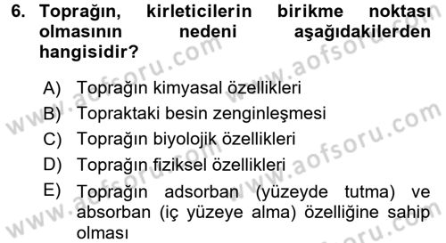 Çocuk, Bilim Ve Teknoloji Dersi 2017 - 2018 Yılı 3 Ders Sınav Soruları 6. Soru