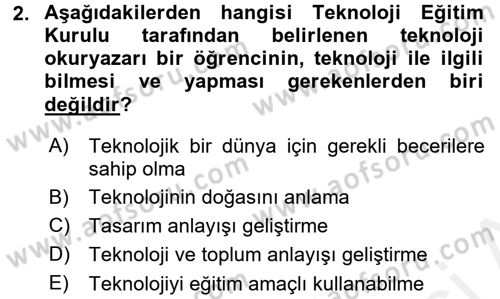 Çocuk, Bilim Ve Teknoloji Dersi 2017 - 2018 Yılı (Final) Dönem Sonu Sınav Soruları 2. Soru