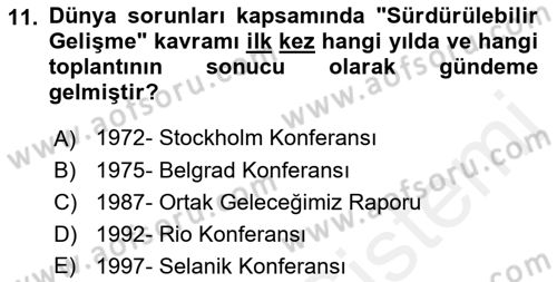 Çocuk, Bilim Ve Teknoloji Dersi 2018 - 2019 Yılı (Final) Dönem Sonu Sınav Soruları 11. Soru