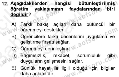 Çocuk, Bilim Ve Teknoloji Dersi 2018 - 2019 Yılı (Final) Dönem Sonu Sınav Soruları 12. Soru