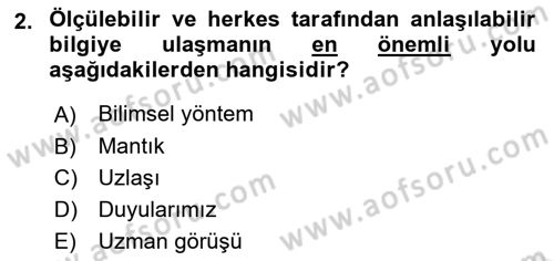 Çocuk, Bilim Ve Teknoloji Dersi 2018 - 2019 Yılı (Final) Dönem Sonu Sınav Soruları 2. Soru