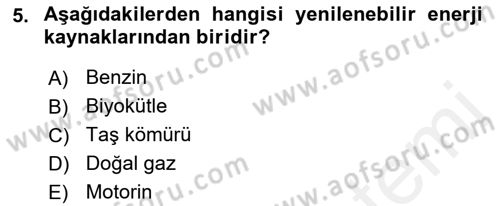 Çocuk, Bilim Ve Teknoloji Dersi 2018 - 2019 Yılı (Final) Dönem Sonu Sınav Soruları 5. Soru